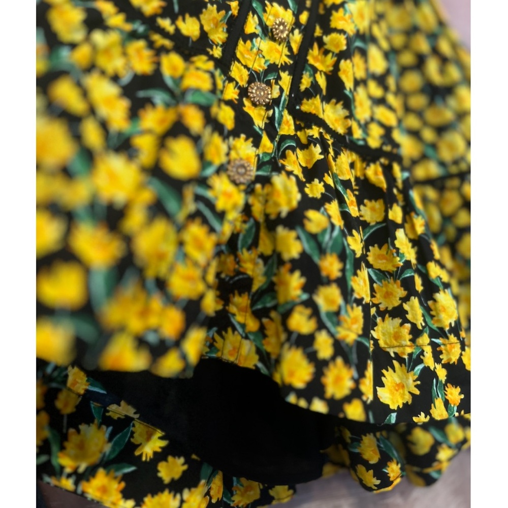Anthropologie / Maeve Poplin Sunflower Babydoll Dress - Picture 14 of 15